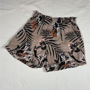 Melanie Lyne Floral Print paper bag waist Women's Shorts